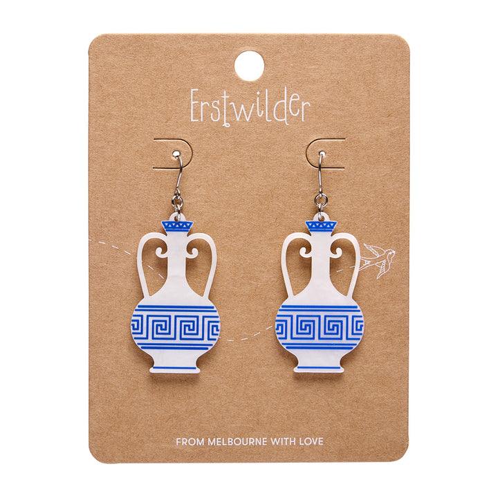 Amphora Drop Earrings - White by Erstwilder