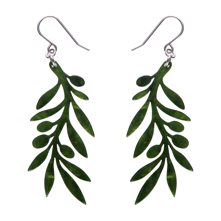 Olive Branch Drop Earrings - Green by Erstwilder