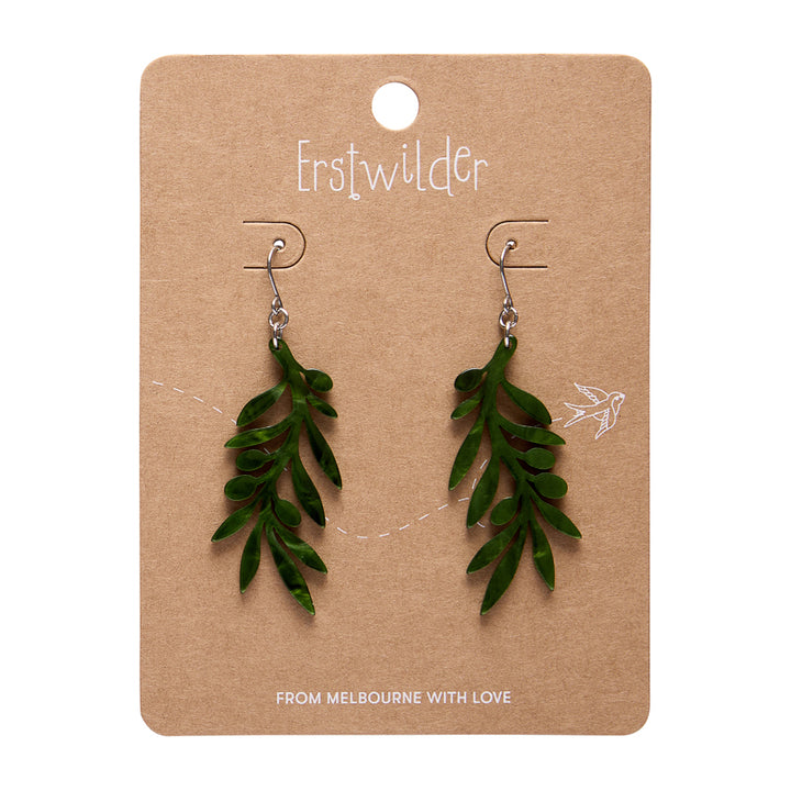 Olive Branch Drop Earrings - Green by Erstwilder