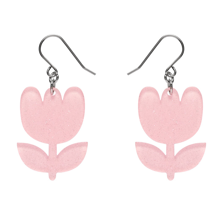 Tulip Drop Earrings - Pink by Erstwilder x Pete Cromer