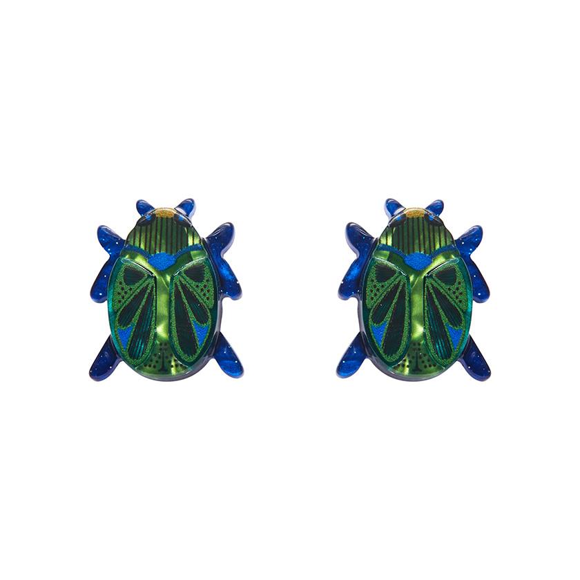 Luck of the Beetle Earrings by Erstwilder x Jocelyn Proust