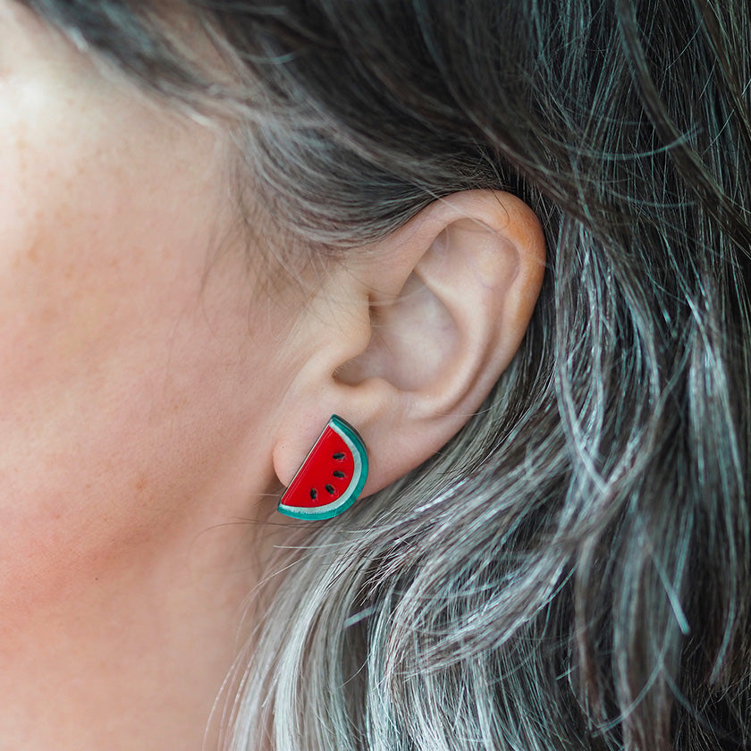 Viva la Vida Watermelons Stud Earrings by Erstwilder
