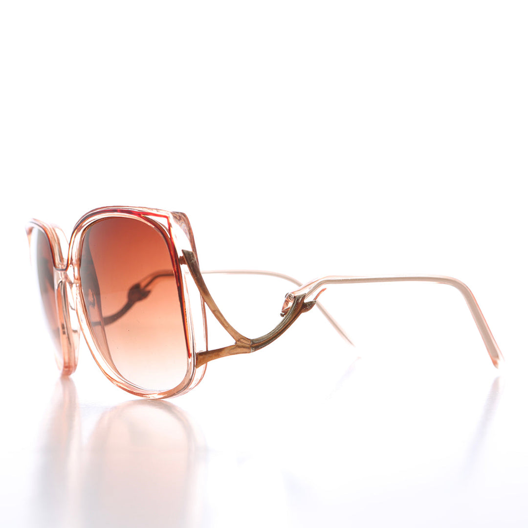 Large Square 80s Women's Vintage Sunglasses - Josie