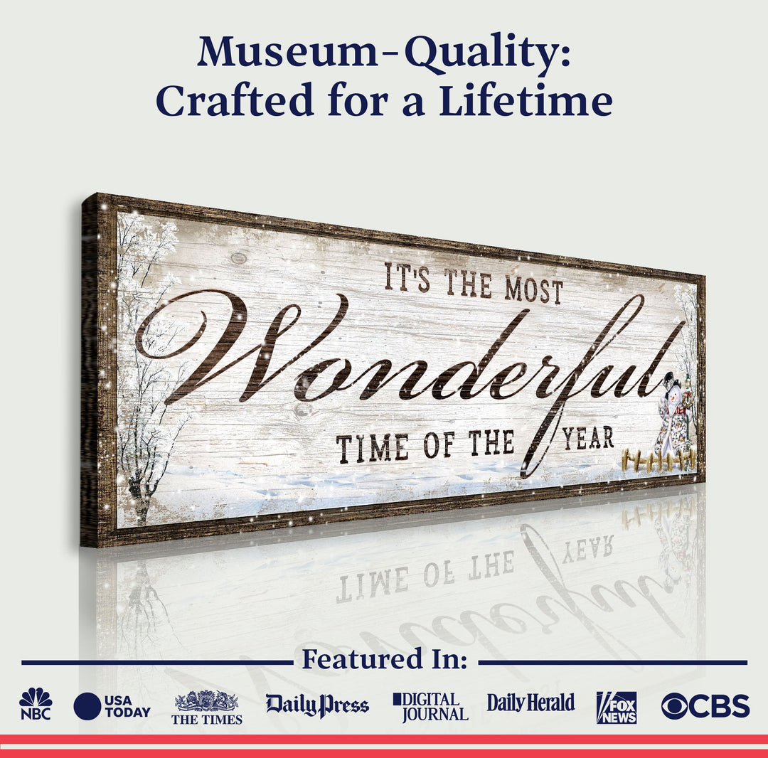 It's The Most Wonderful Time Of The Year Christmas Sign