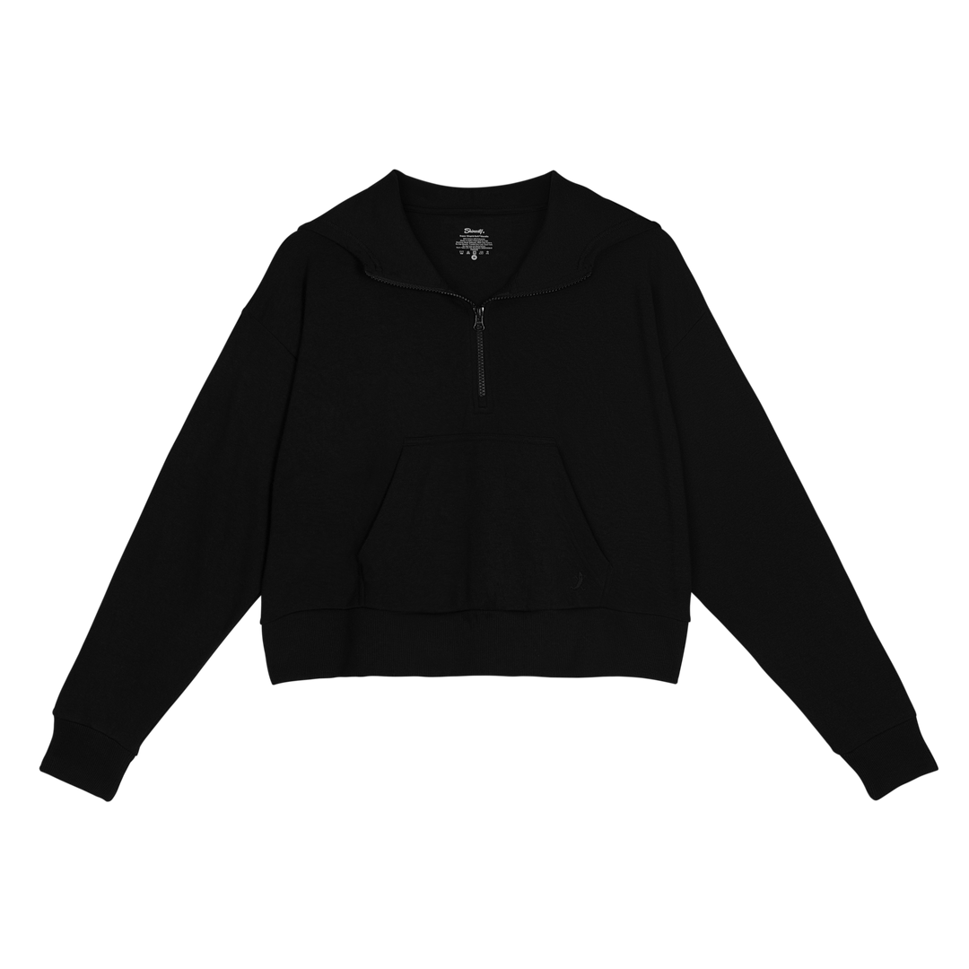 The Threat Level Midnight | Black Goldilocks™ Women’s Half Zip Lounge Hoodie