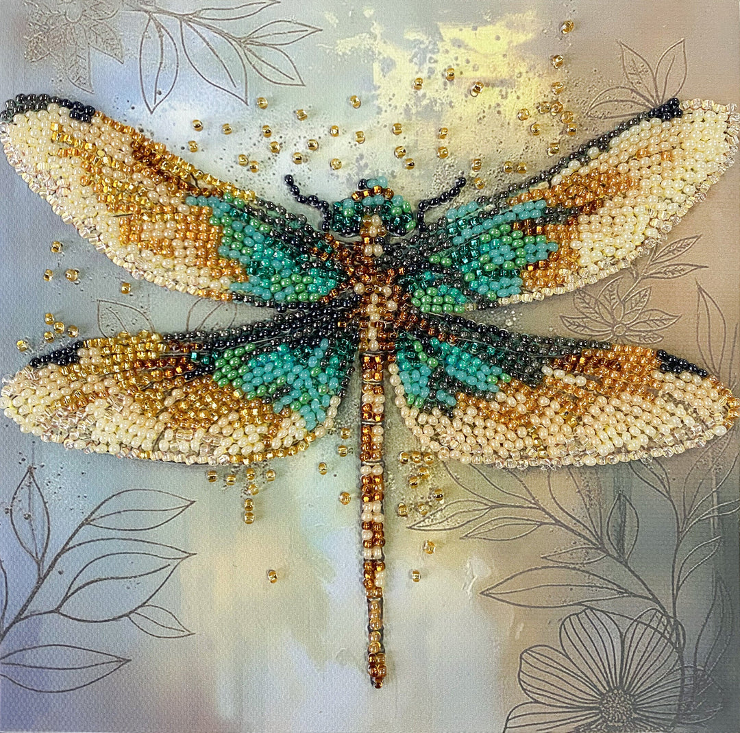 Emerald Wings Mini Bead Embroidery Kit by Abris Art AM-268
