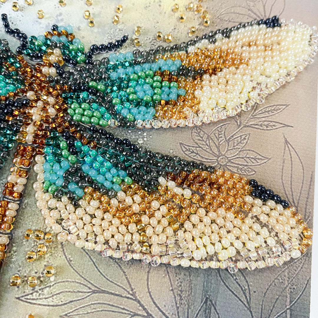 Emerald Wings Mini Bead Embroidery Kit by Abris Art AM-268