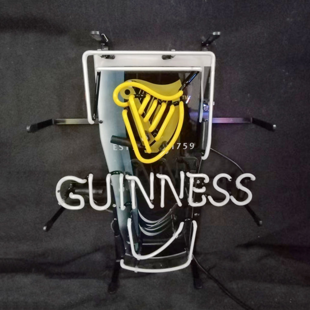 Estd 1759 Guinness Harp Lager Black Can Neon Signs