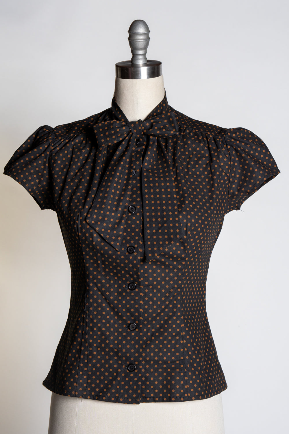 Estelle Blouse - Dark and Stormy Dot