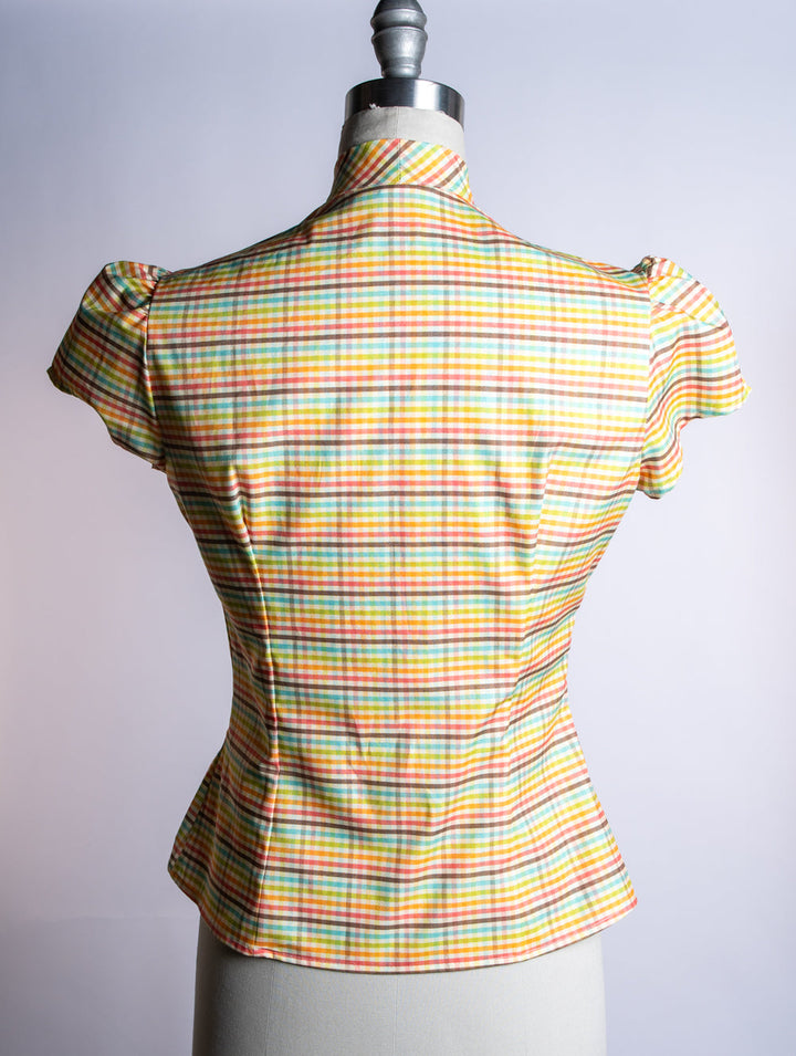Estelle Blouse, Vintage Plaid