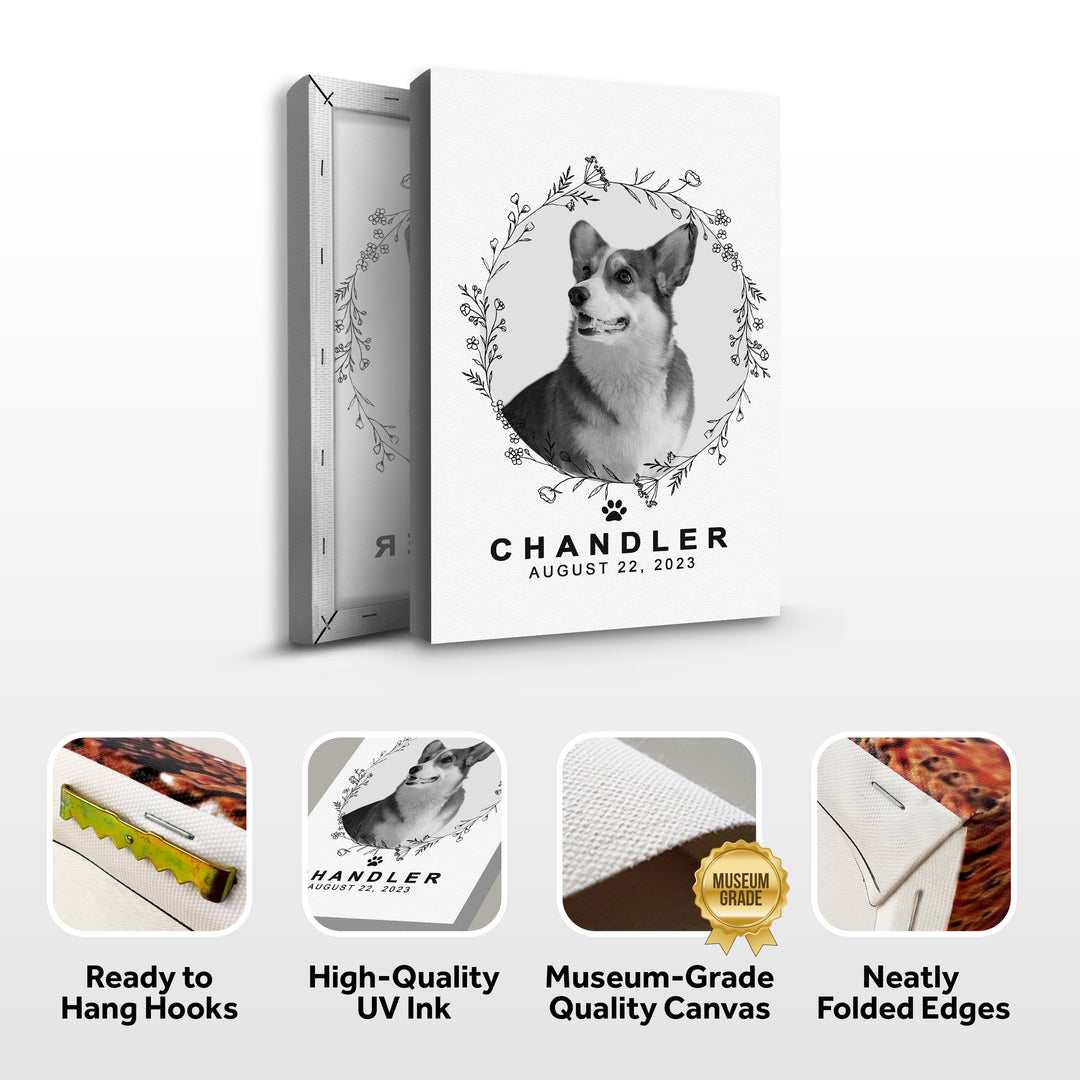 Pet Memorial Portrait Monochrome Sign