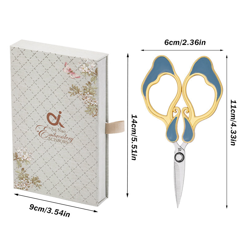 Craft Scissors for Felting & Embroidery Wizardi F07-M13-1-orange-green