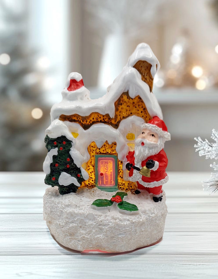 Festive House with Santa. Christmas Village Wizardi F07-N1-3-Y26A
