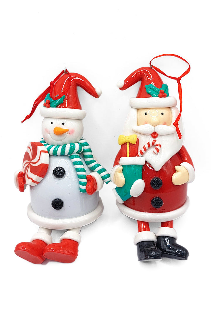 Christmas Ornament - Glossy Gingerbread Santa. Wizardi Festive Decoration F07-N2-16-CEE019A