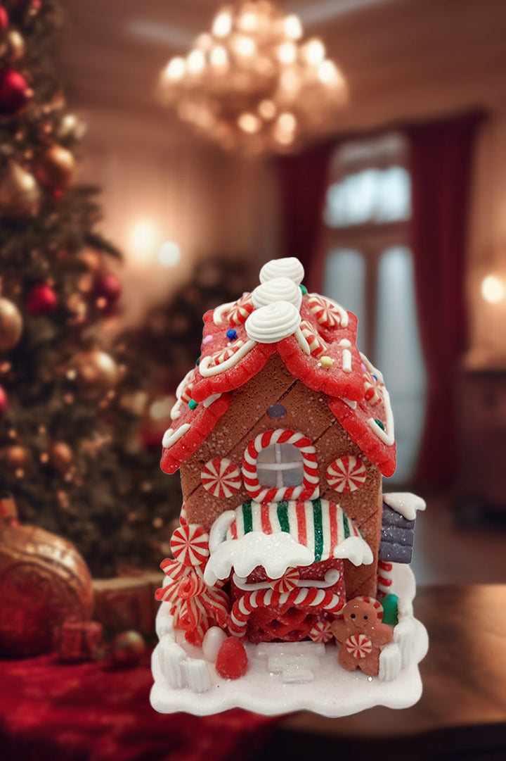 Christmas Gingerbread House. Wizardi Festive Decoration F07-N2-20-HA020A