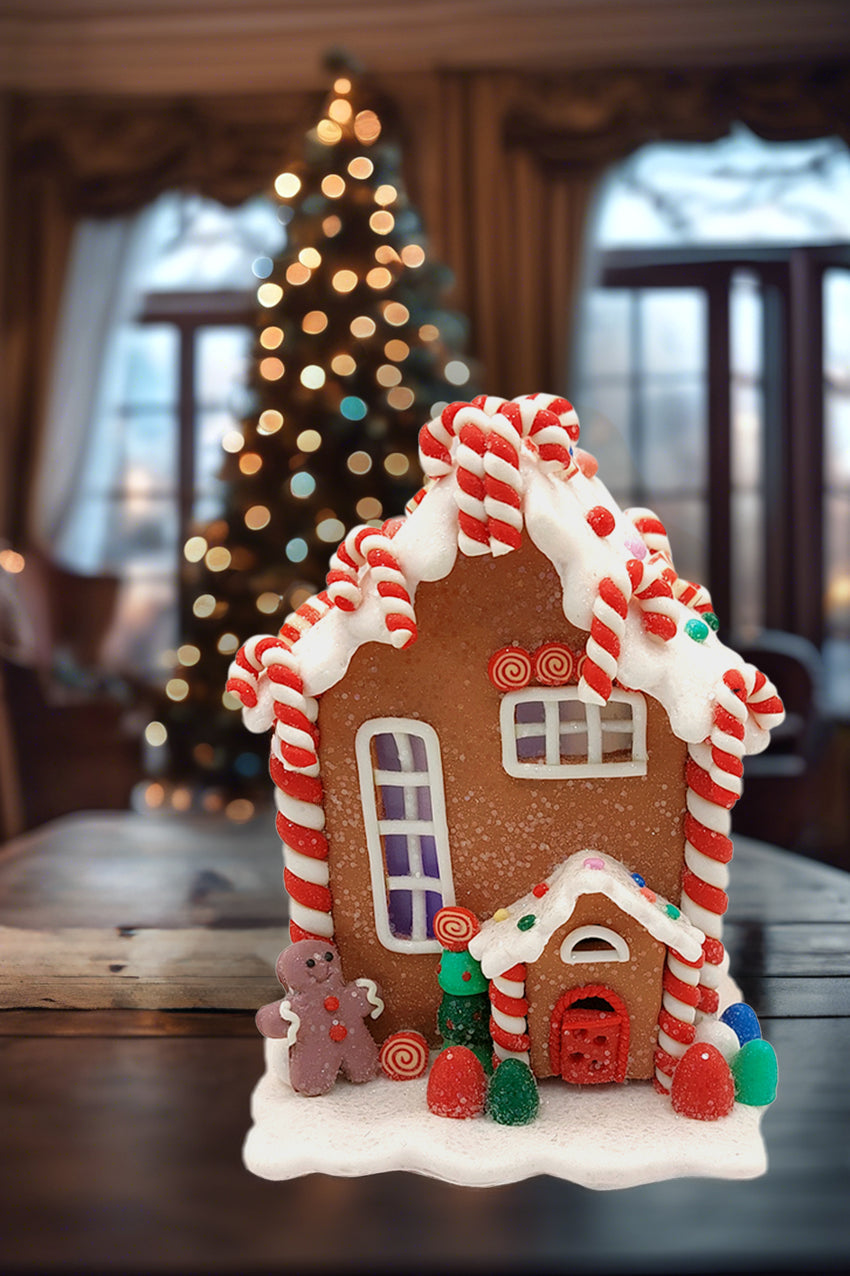 Christmas Gingerbread House. Wizardi Festive Decoration F07-N2-20-HA020B