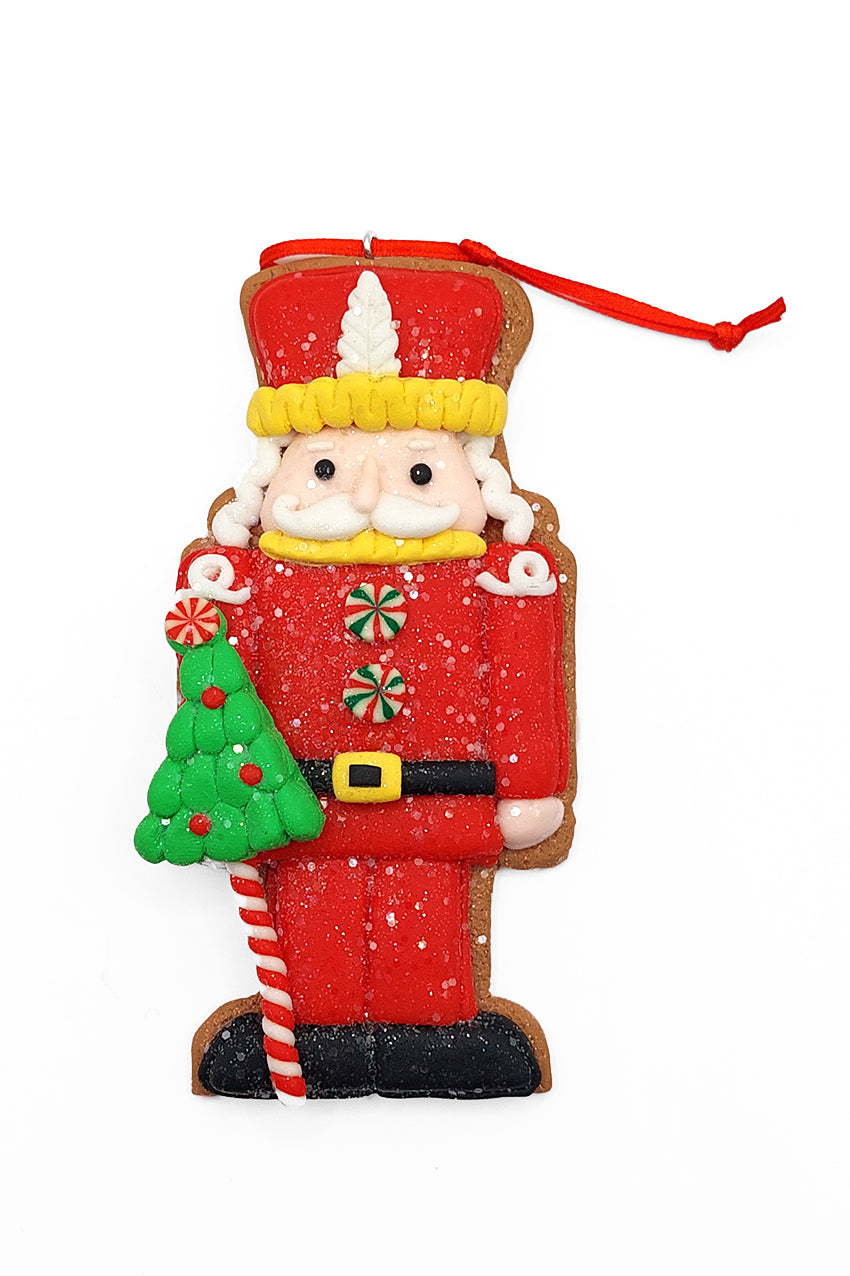 Christmas Ornament- Gingerbread Red Soldier. Wizardi Festive Decoration F07-N2-4-A2584A