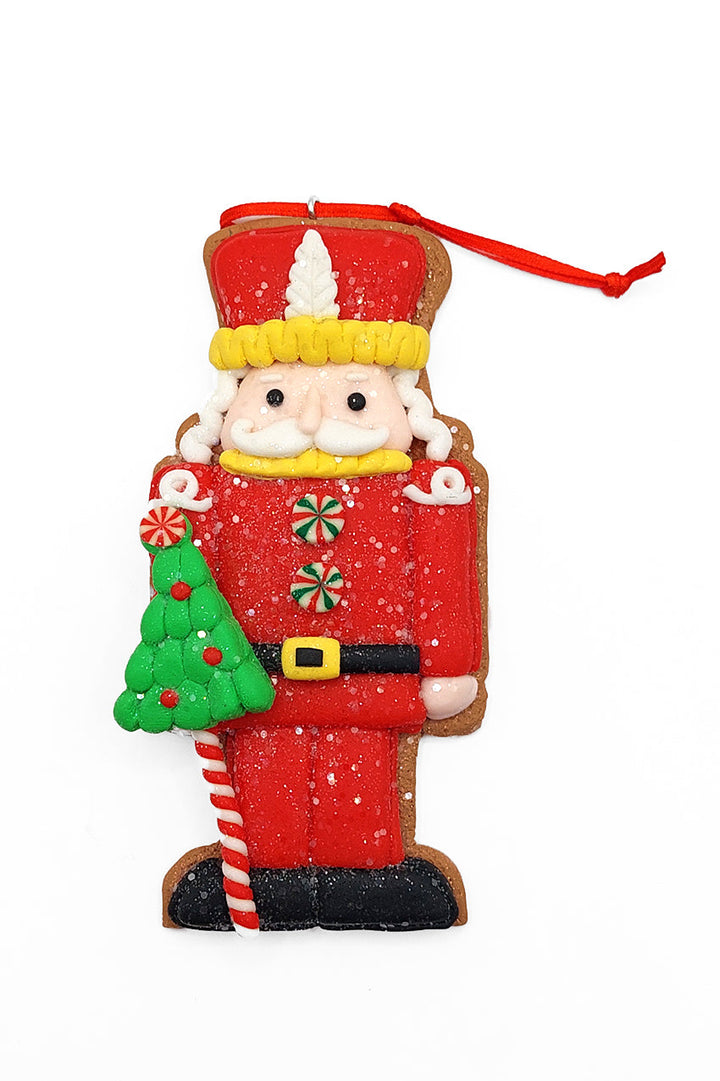 Christmas Ornament- Gingerbread Red Soldier. Wizardi Festive Decoration F07-N2-4-A2584A