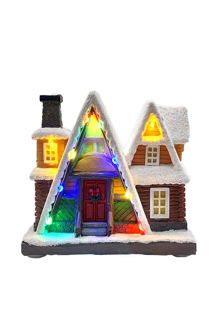 Snowy Holiday House Christmas Village Miniature by Wizardi F07-N6-1A