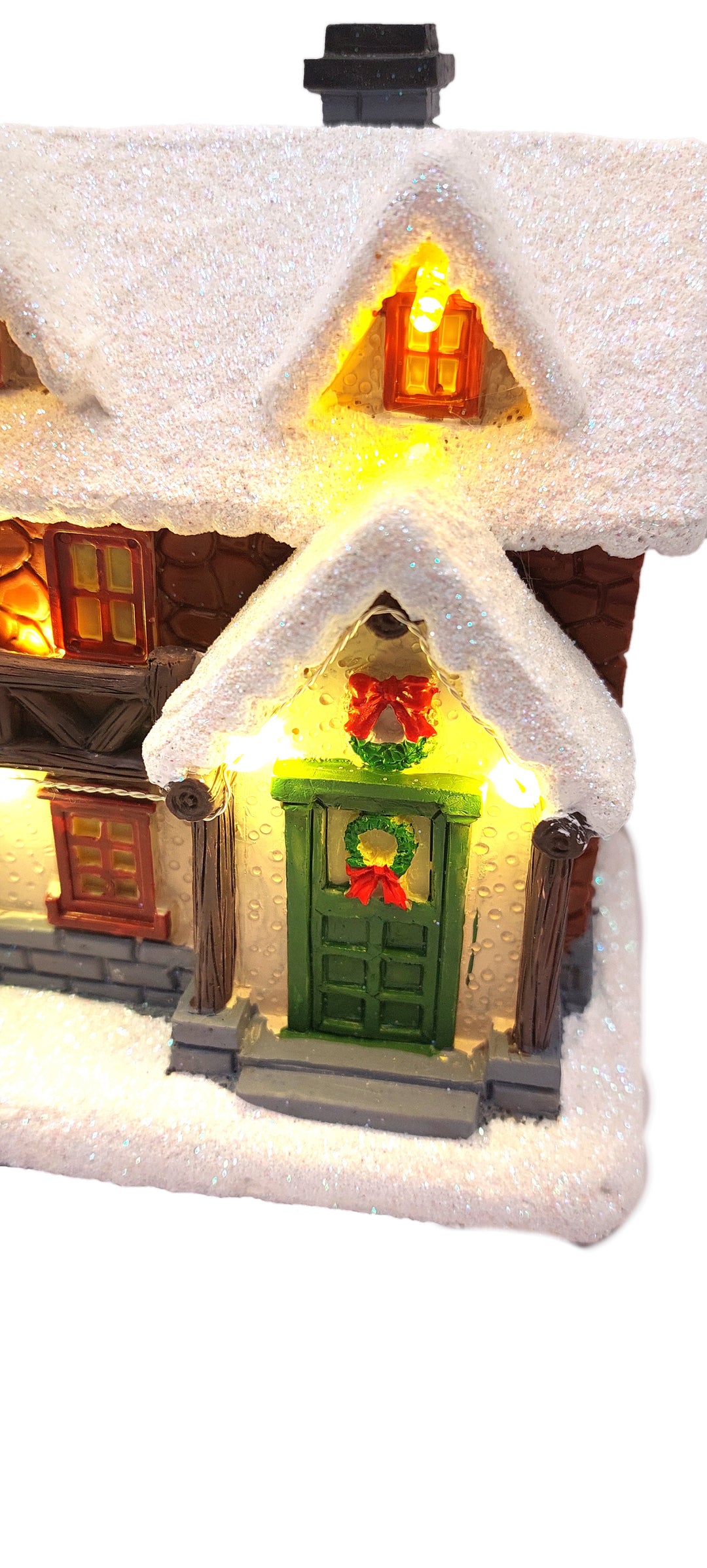 Cabin with Lights Christmas Village Miniature by Wizardi F07-N6-1B