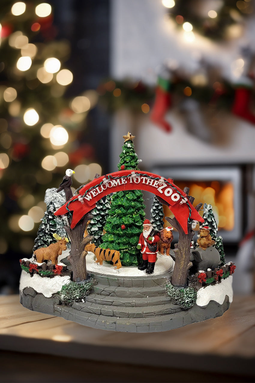 Zoo Entrance Christmas Village Miniature by Wizardi F07-N6-4