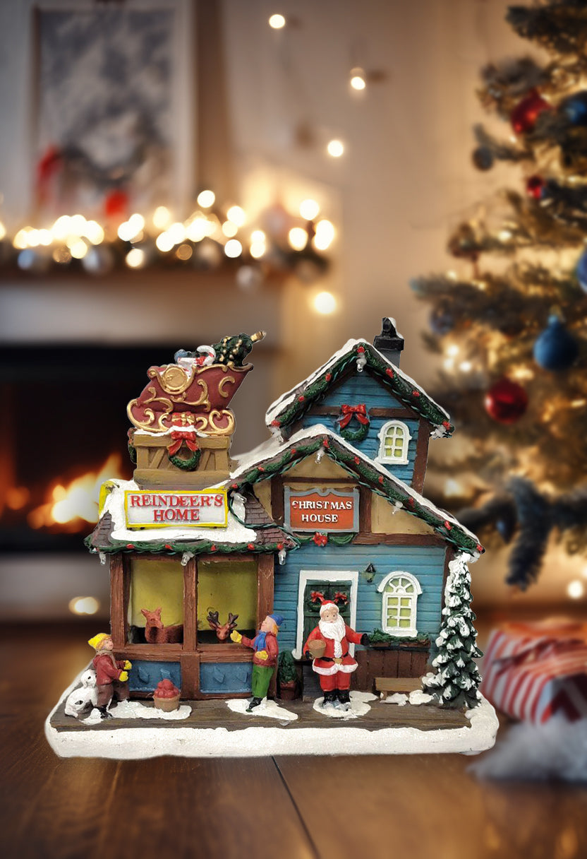 Santa's House Christmas Village Miniature by Wizardi F07-N6-5