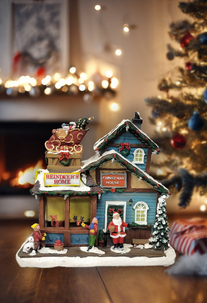 Santa's House Christmas Village Miniature by Wizardi F07-N6-5