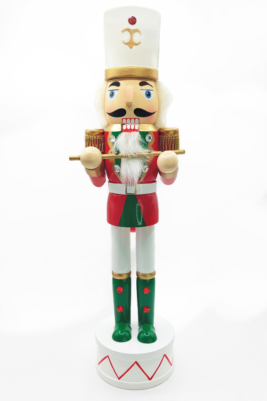 Christmas Nutcracker the Piper. Wizardi Classic Wooden Festive Decoration F07M14-32-N01819C