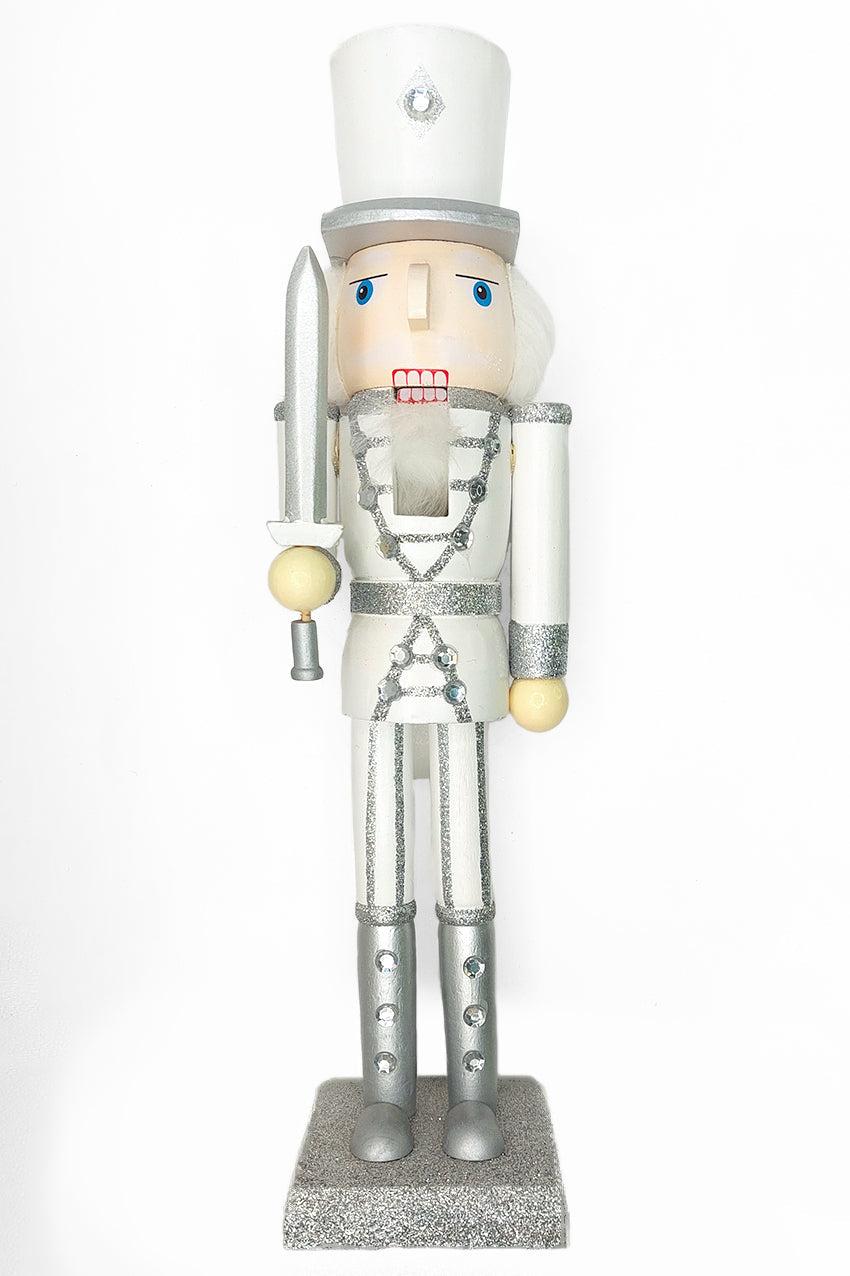 Christmas Nutcracker the Swordsman. Wizardi Classic Wooden Festive Decoration F07M14-33-N01222A
