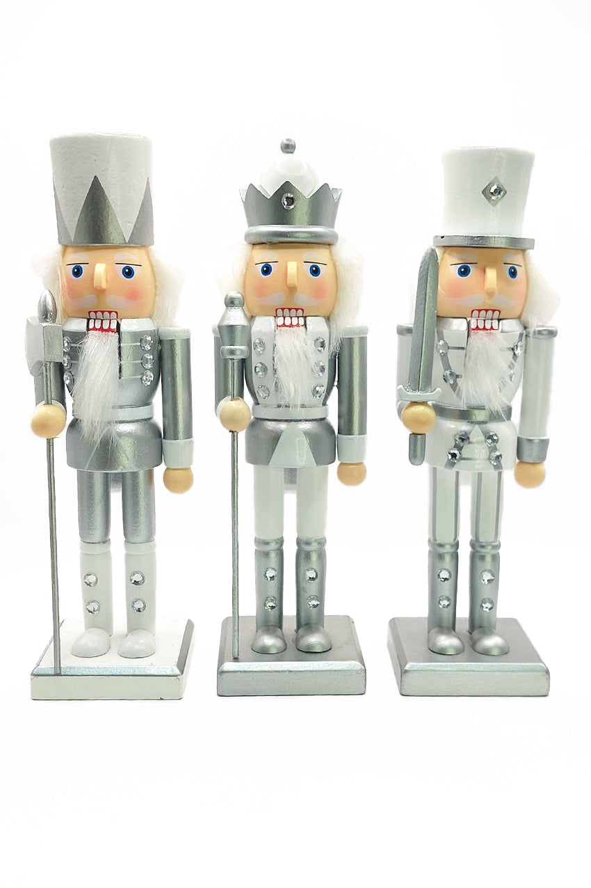 Christmas Nutcracker the Staffbearer. Wizardi Classic Wooden Festive Decoration F07M14-34-N01364B