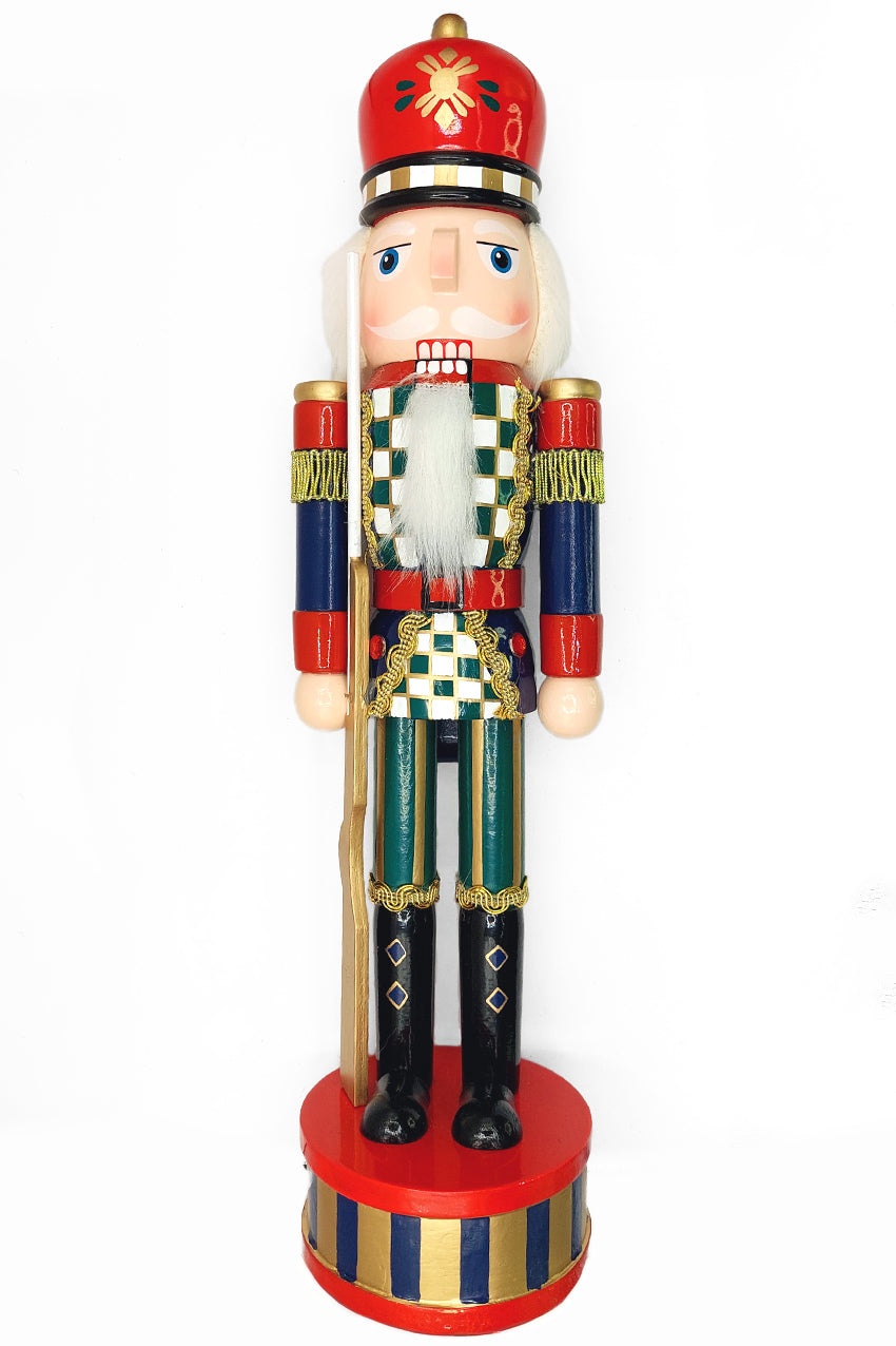 Christmas Nutcracker the Musketeer. Wizardi Classic Wooden Festive Decoration F07M14-36-N01845B
