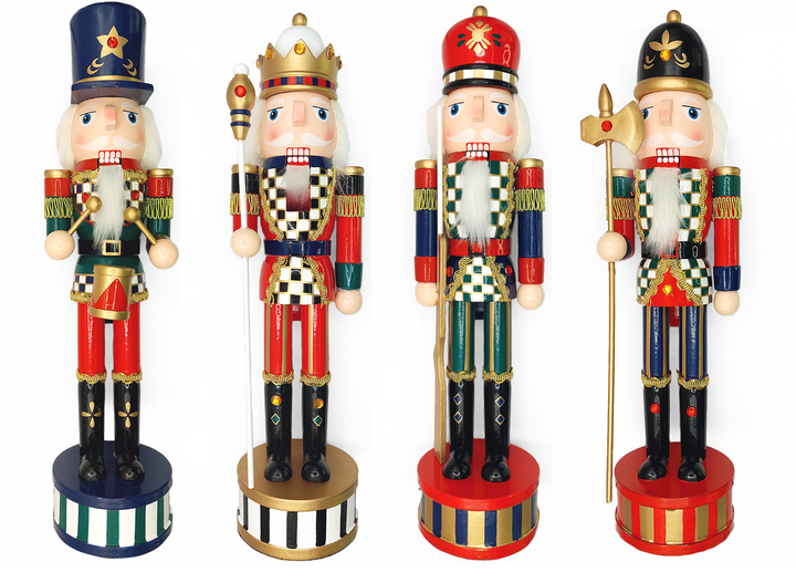 Christmas Nutcracker the Musketeer. Wizardi Classic Wooden Festive Decoration F07M14-36-N01845B