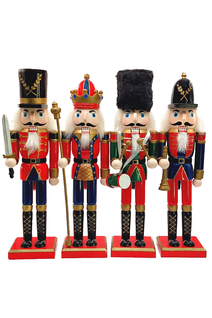 Christmas Nutcracker the Staffbearer. Wizardi Classic Wooden Festive Decoration F07M14-39-N01365A
