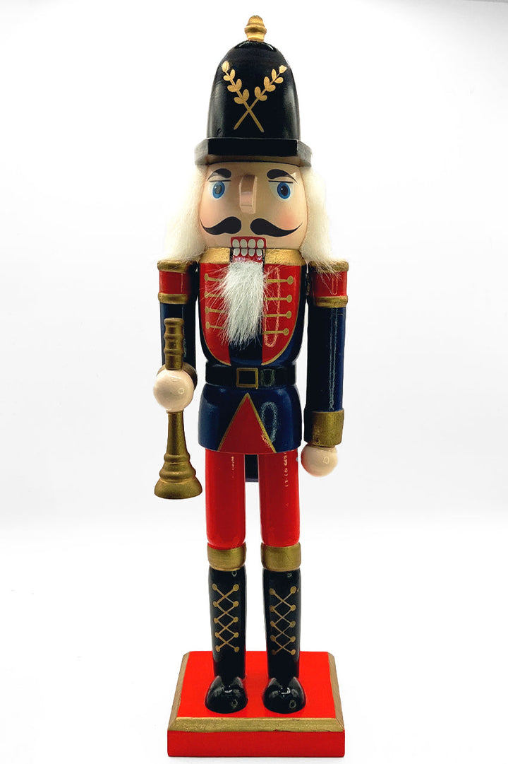 Christmas Nutcracker the Piper. Wizardi Classic Wooden Festive Decoration F07M14-39-N01365D