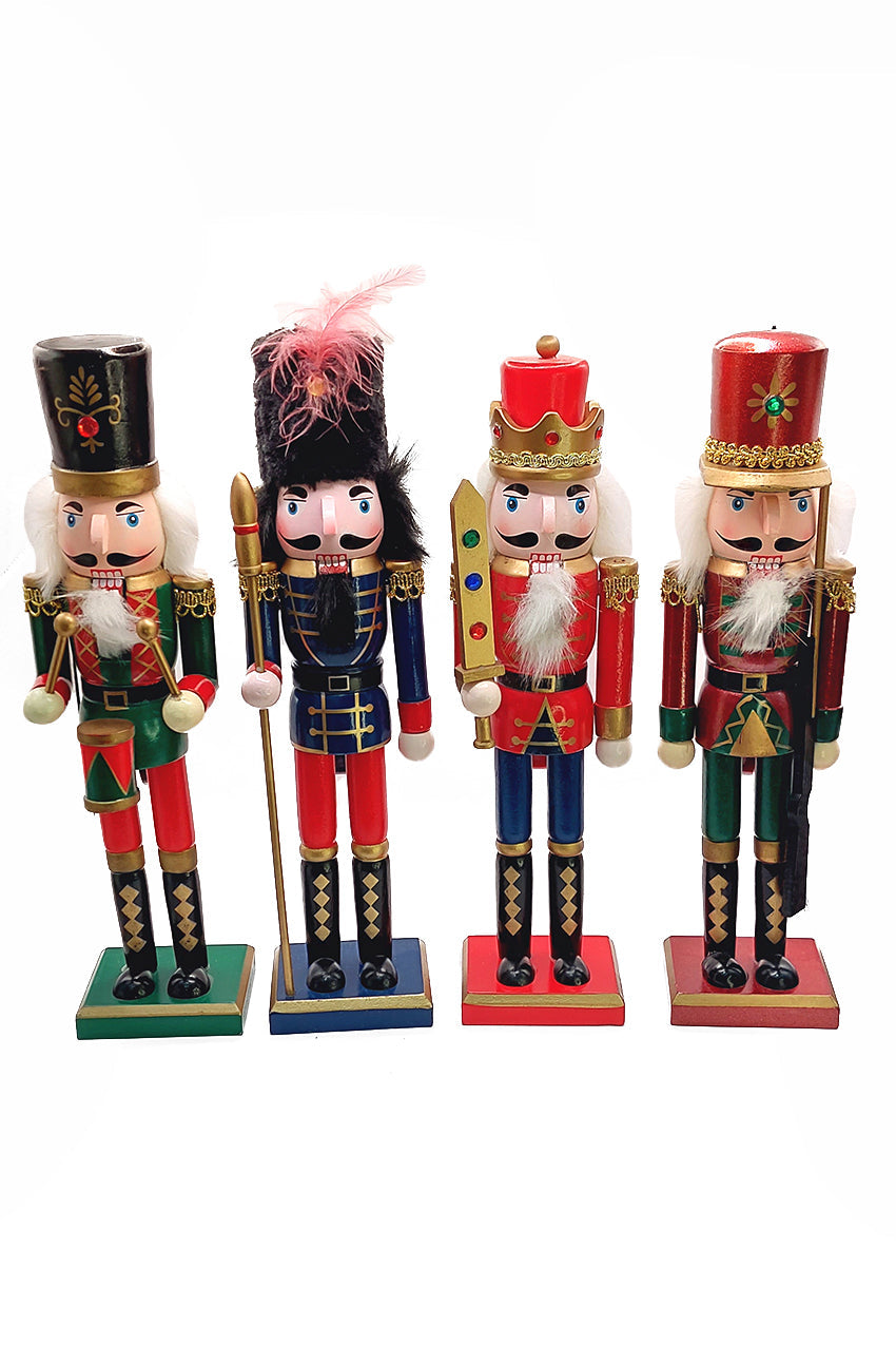 Christmas Nutcracker the Musketeer. Wizardi Classic Wooden Festive Decoration F07M14-40-N01012B