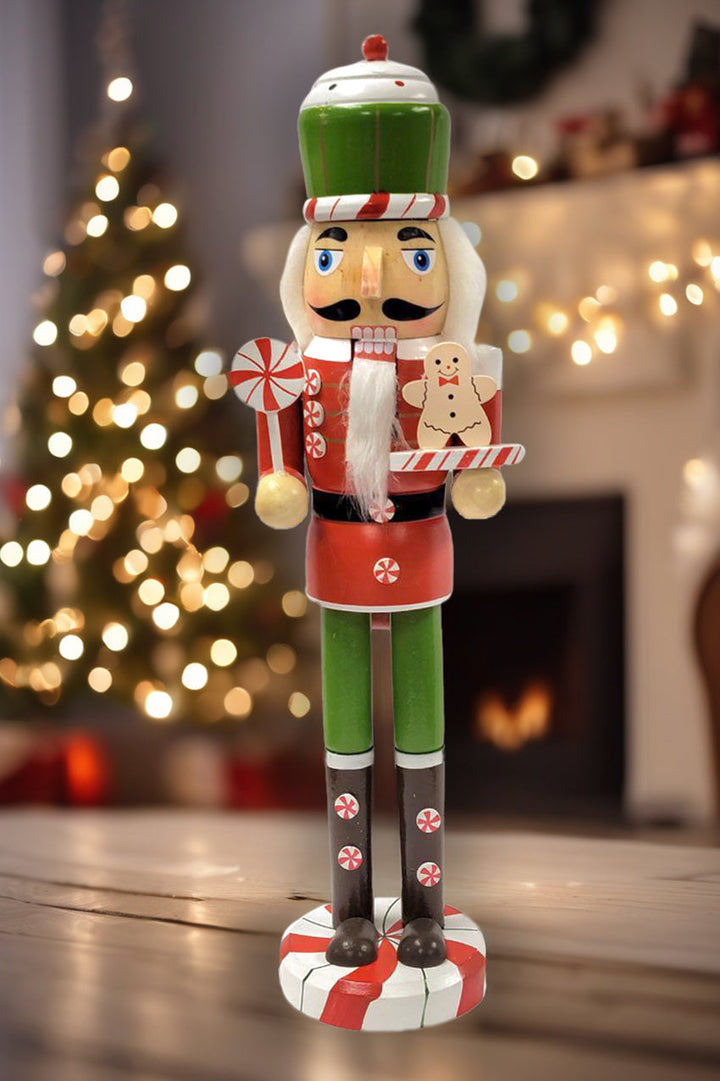 A Candy. Classic Wooden Nutcracker Decoration by Wizardi F07M14-43-XC4617C