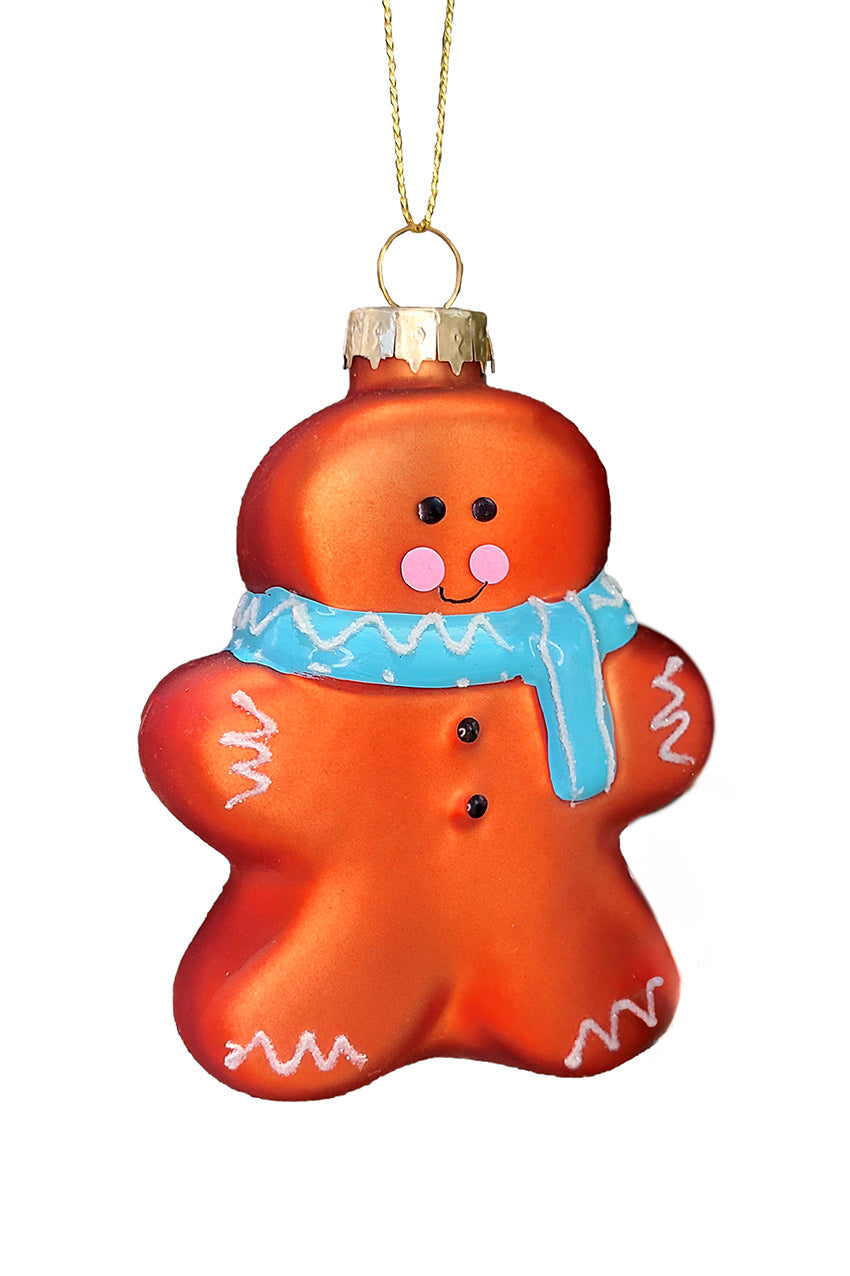 Gingerbread Man Christmas Glass Ornament by Wizardi F07M3-10 HB-SY25041