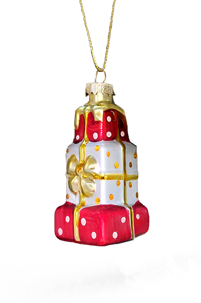 Wrapped Gifts Christmas Glass Ornament by Wizardi F07M3-17 HB-SY25005
