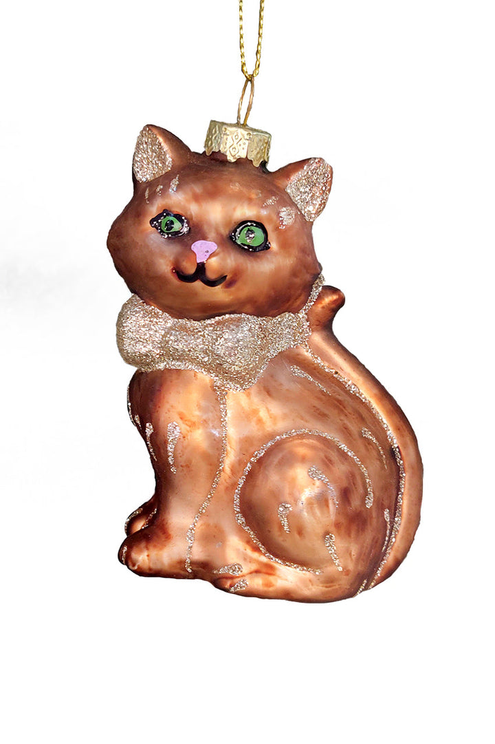 Cat Christmas Glass Ornament by Wizardi F07M3-29 HB-SY25060