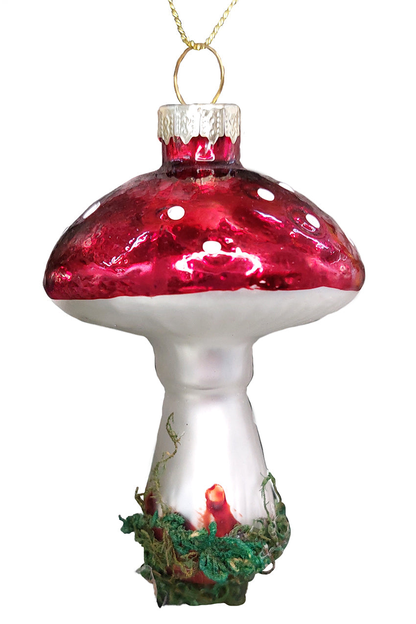 Mushroom Christmas Glass Ornament by Wizardi F07M3-36 HB-SY25411