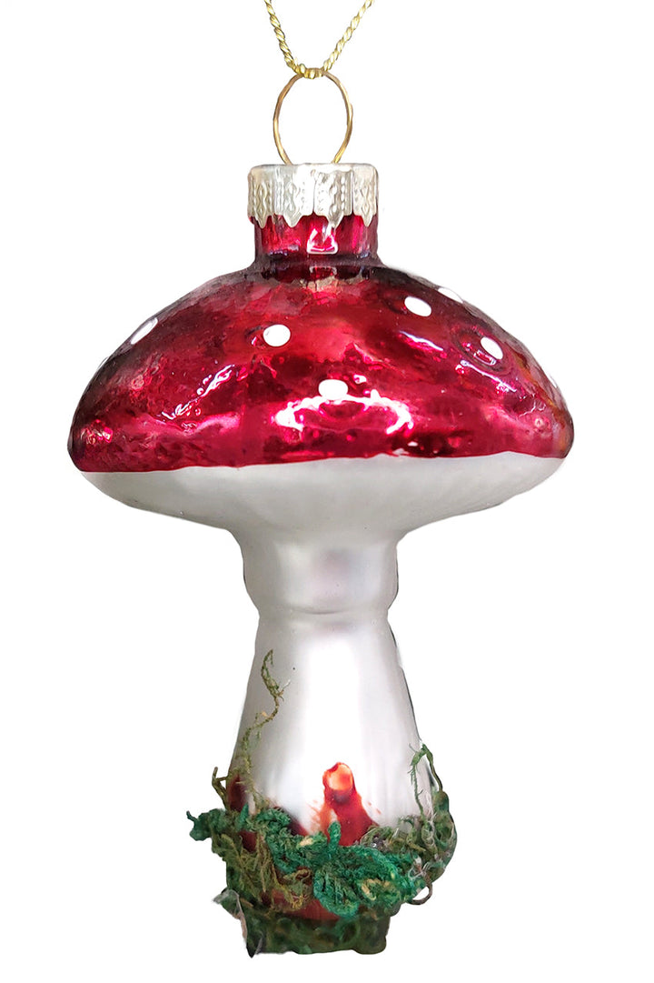Mushroom Christmas Glass Ornament by Wizardi F07M3-36 HB-SY25411