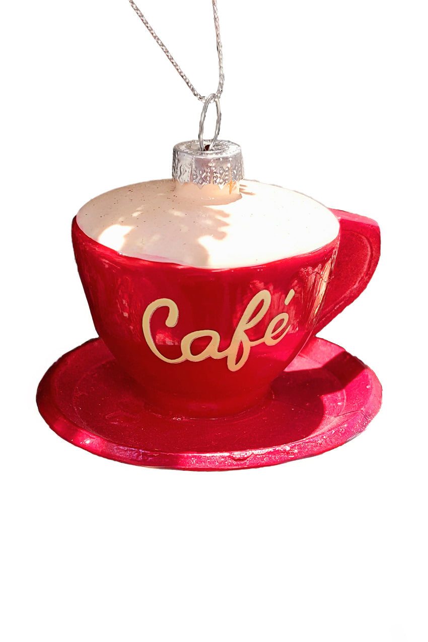 Red Cup Christmas Glass Ornament by Wizardi F07M3-55 HB-SY25228
