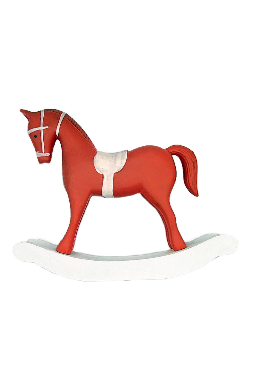 Red Rocking Horse Christmas Festive Decoration by Wizardi F07M4-5-HG18-037A