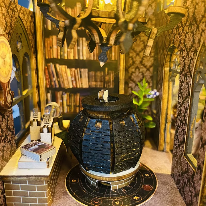 Magic Castle Dollhouse Kit - Miniature Wizardi Roombox Kit