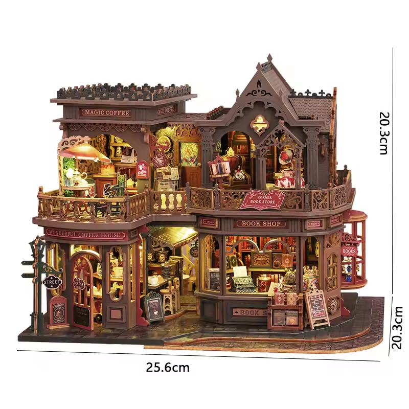 Letter Coffee Miniature Dollhouse Kit by Wizardi F07M5-66-ES020-A