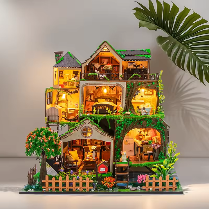 Fairy Tale Forest Miniature Dollhouse Kit by Wizardi F07M5-70-L2501