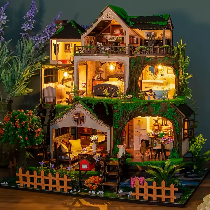 Fairy Tale Forest Miniature Dollhouse Kit by Wizardi F07M5-70-L2501