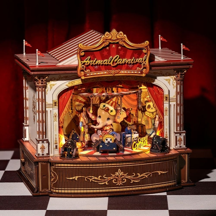 Animal Carnival Miniature Dollhouse Kit by Wizardi F07M5-80-TTBC501
