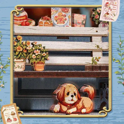 Sweet Marie Bakery Miniature Dollhouse Kit by Wizardi F07M5-82-CWGC207