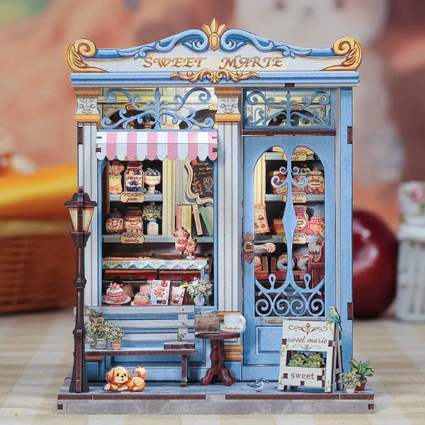 Sweet Marie Bakery Miniature Dollhouse Kit by Wizardi F07M5-82-CWGC207